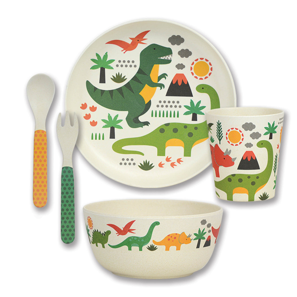 Comprar Plato Bamboo Dino Azul